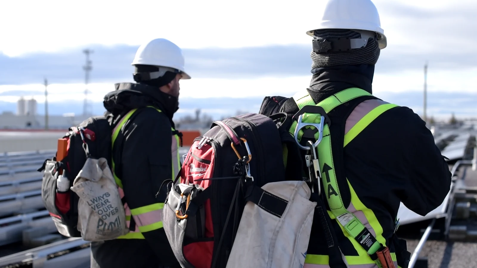 Zon Generation technicians preparing for rooftop solar maintenance